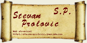 Stevan Prolović vizit kartica
